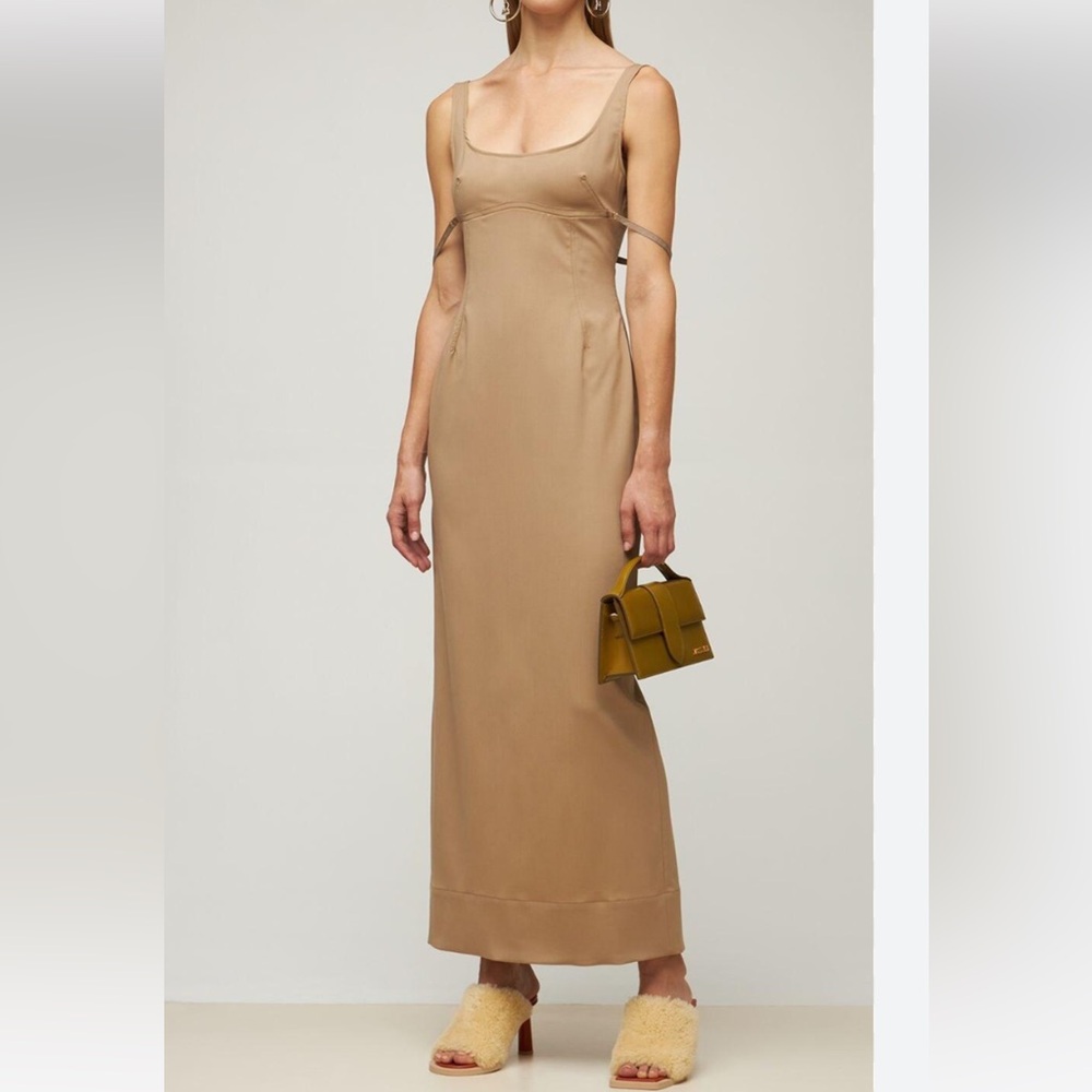 JACQUEMUS NWT
LA ROBE VALDU STRETCH WOOL LONG DRESS